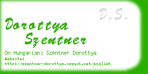 dorottya szentner business card